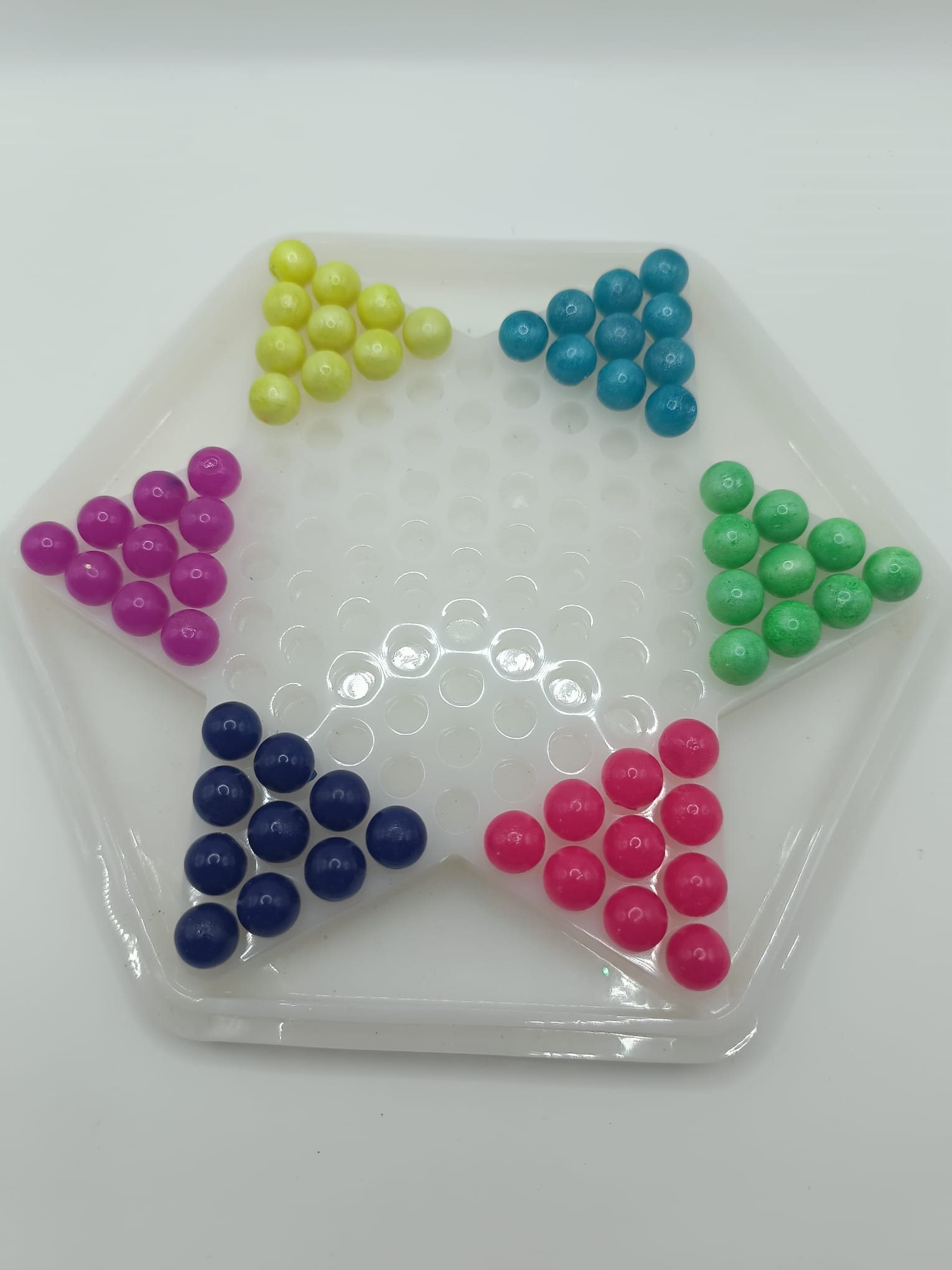 đČ Jeu de sociĂ©tĂ© en rĂ©sine â Plateau Etoile + Pions colorĂ©s Dames Chinoises