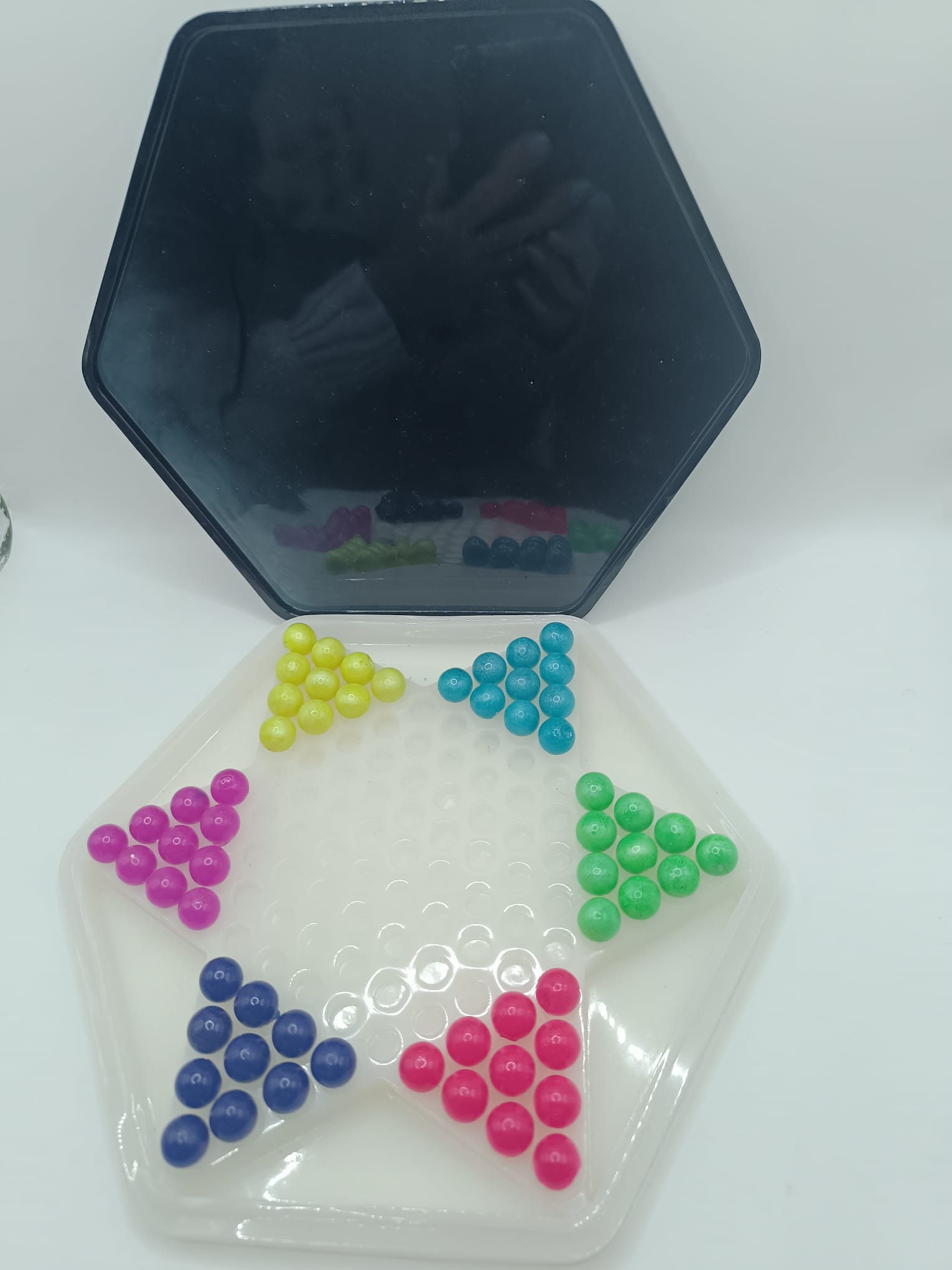 đČ Jeu de sociĂ©tĂ© en rĂ©sine â Plateau Etoile + Pions colorĂ©s Dames Chinoises â Image 4