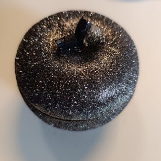 Pomme décorative en résine – Finition pailletée  ✨🍎